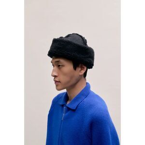 A Kind Of Guise Fei Furry Hat Winter Hat Ushanka Russian Hat Fur Hat Black Hat